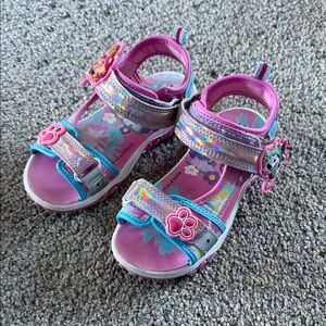 Colorful Kids Sandals with Paw Design